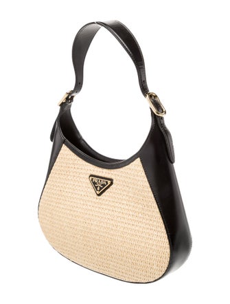 Prada Enameled Metal Triangle Cleo