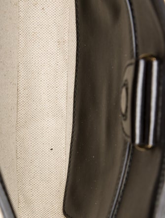 Prada Enameled Metal Triangle Cleo