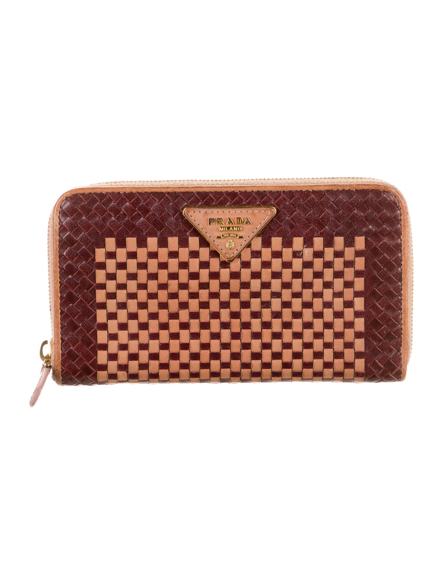 Prada Madras Leather Continental Wallet