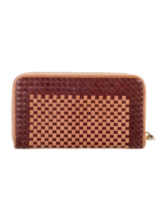 Prada Madras Leather Continental Wallet