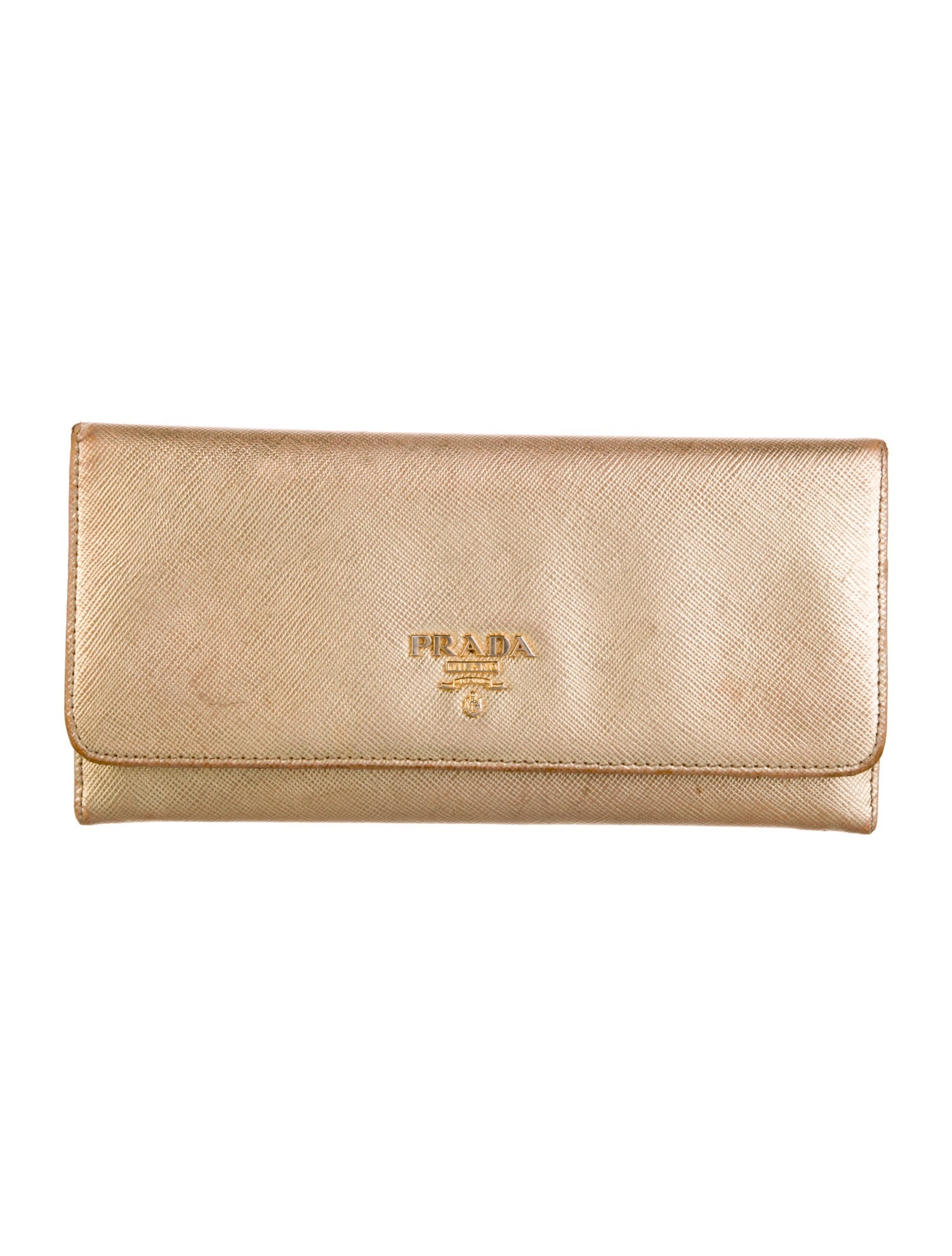 Prada Saffiano Metal Leather Continental Wallet