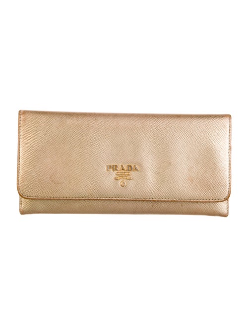Prada Saffiano Metal Leather Continental Wallet