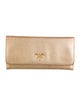 Prada Saffiano Metal Leather Continental Wallet