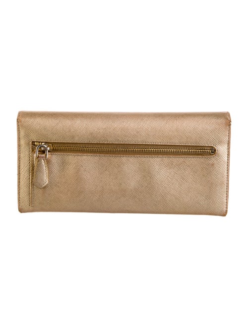 Prada Saffiano Metal Leather Continental Wallet