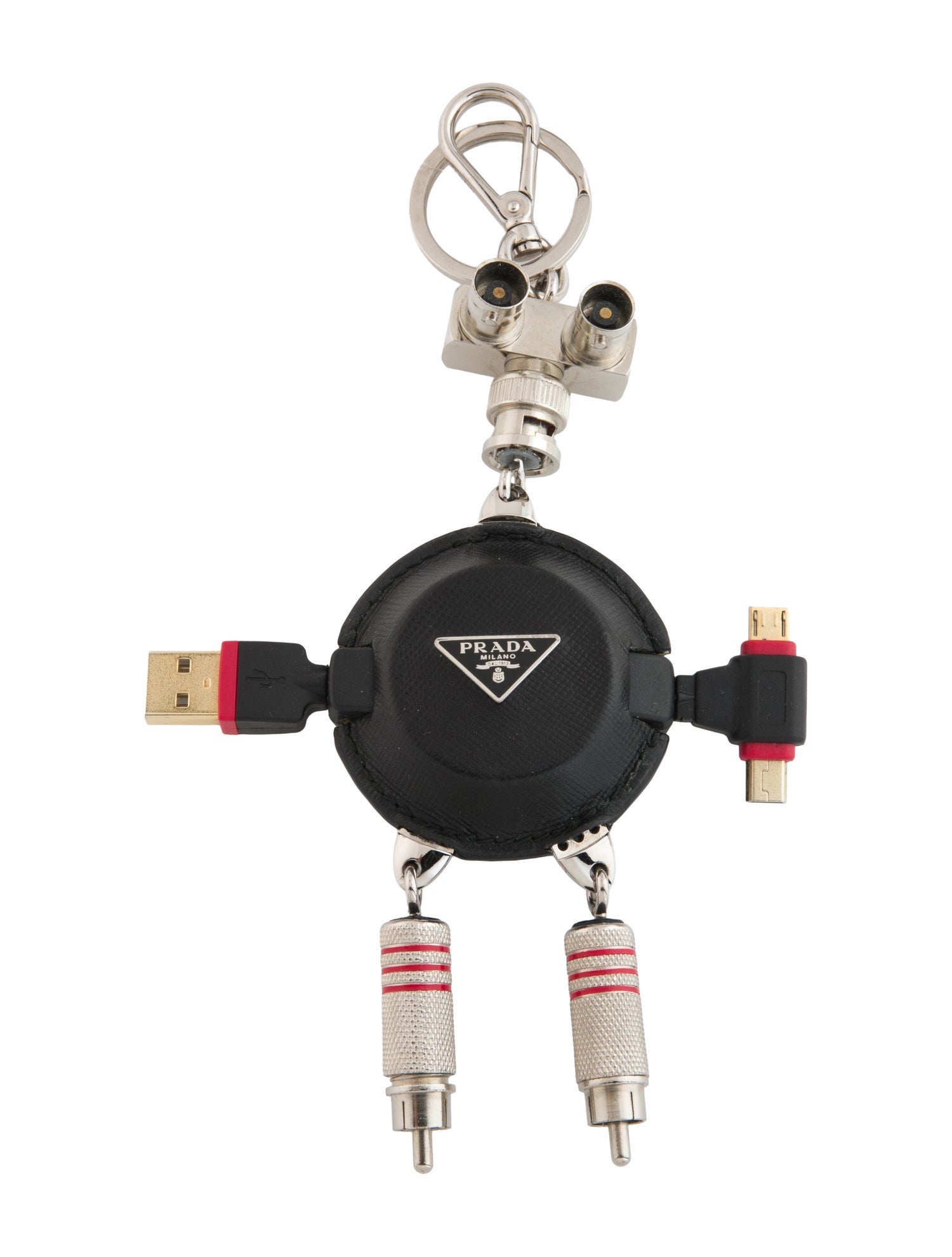 Prada Leather Keychain