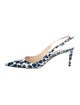 Prada Patent Leather Printed Slingback Pumps