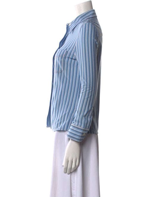 Prada 2016 Striped Button-Up Top