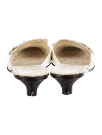 Prada Leather Bow Accents Mules