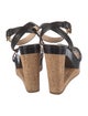 Prada Patent Leather Cutout Accent Espadrilles