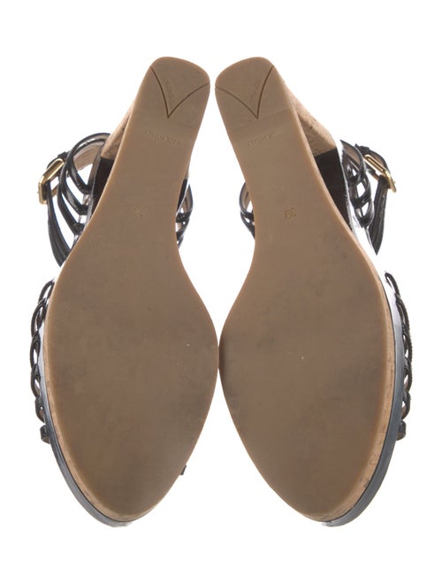 Prada Patent Leather Cutout Accent Espadrilles