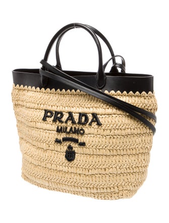 Prada Raffia Grass Bucket Bag