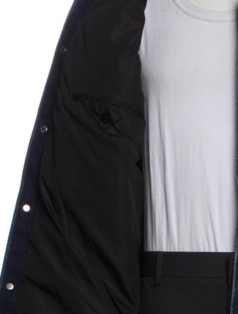 Prada 2022 Enameled Metal Triangle Denim Jacket