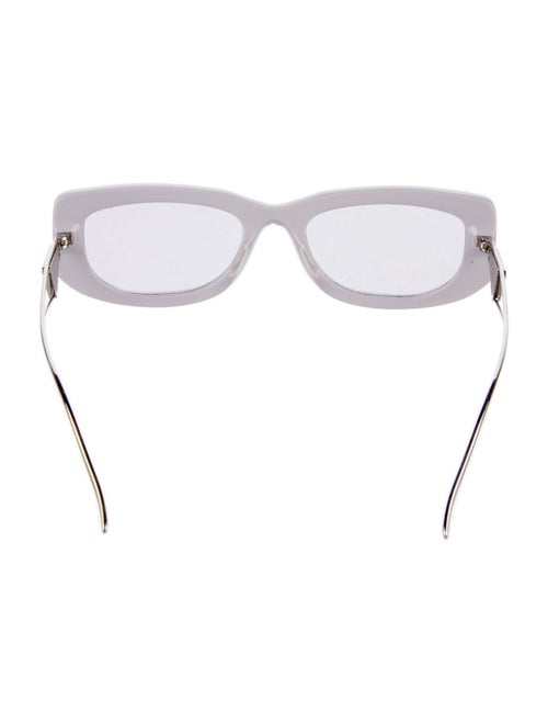 Prada Enameled Metal Triangle Oversize Sunglasses