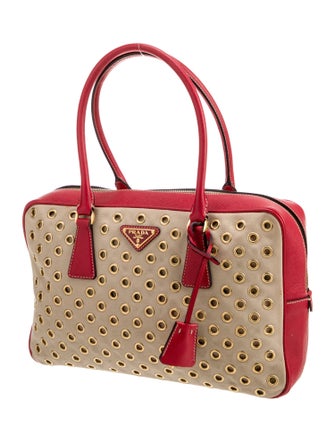 Prada Enameled Metal Triangle Grommet