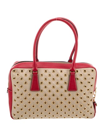 Prada Enameled Metal Triangle Grommet