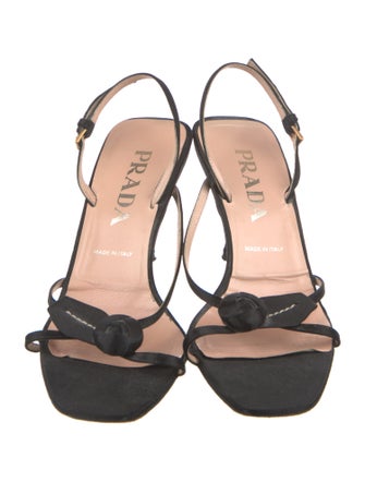 Prada Satin Slingback Sandals