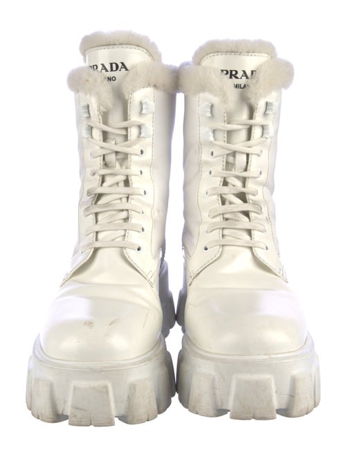 Prada Leather Combat Boots