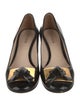 Prada Patent Leather Colorblock Pattern Pumps