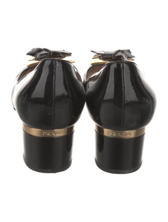 Prada Patent Leather Colorblock Pattern Pumps