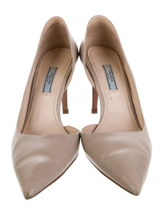 Prada Leather D'Orsay Pumps