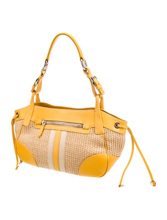 Prada Enameled Metal Triangle Shoulder Bag