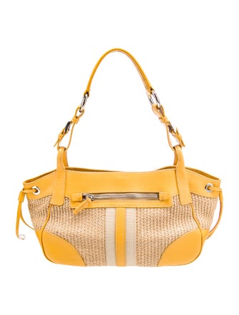 Prada Enameled Metal Triangle Shoulder Bag