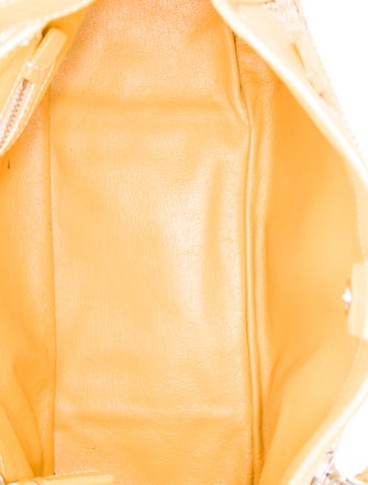 Prada Enameled Metal Triangle Shoulder Bag