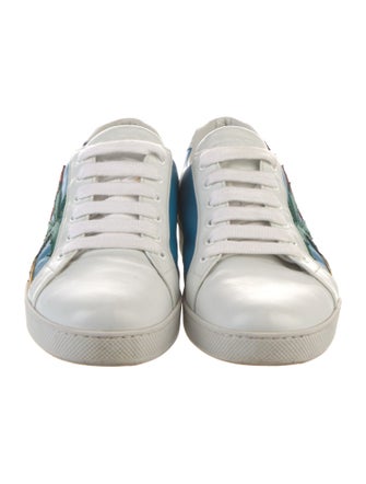 Prada Leather Printed Sneakers