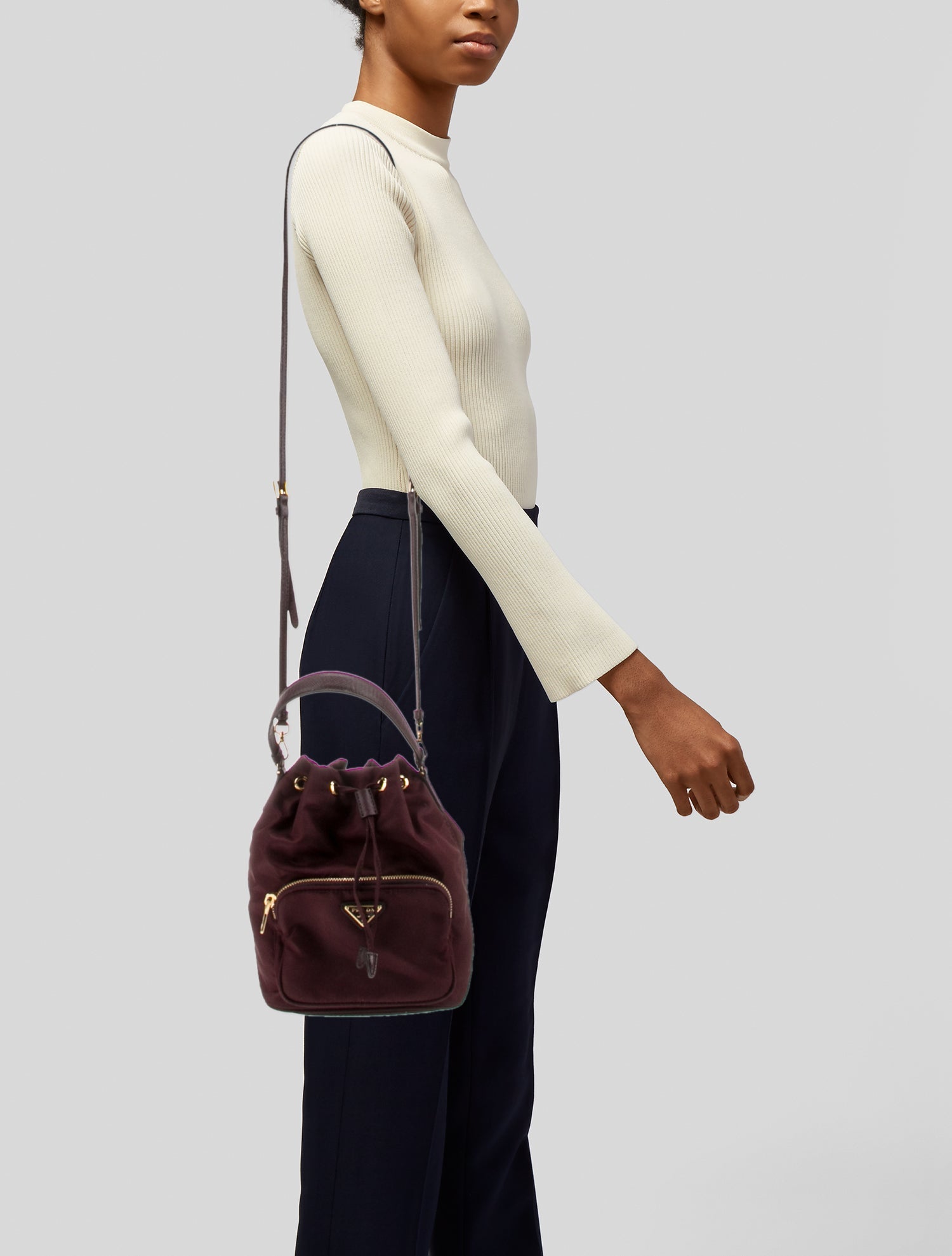 Prada Saffiano Leather Bucket Bag