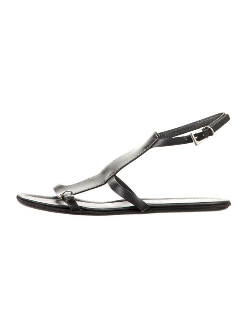 Prada Leather T-Strap Sandals