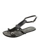 Prada Leather T-Strap Sandals