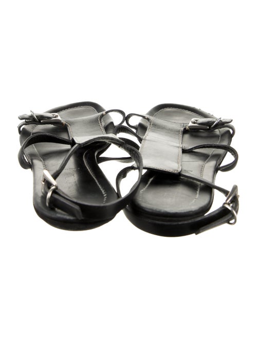 Prada Leather T-Strap Sandals