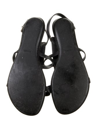 Prada Leather T-Strap Sandals