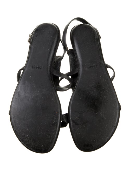 Prada Leather T-Strap Sandals