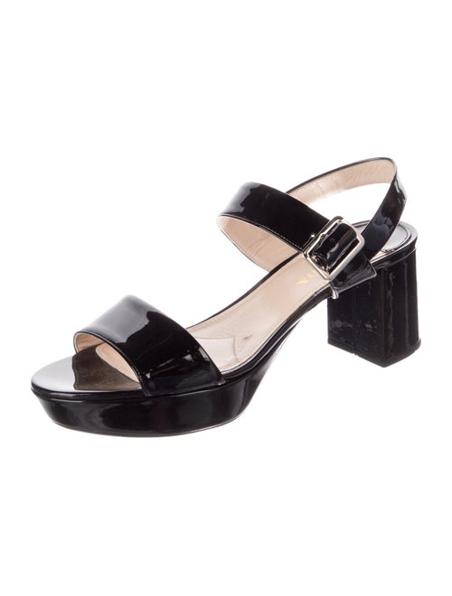 Prada Patent Leather Slingback Sandals