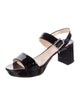 Prada Patent Leather Slingback Sandals