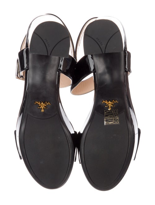 Prada Patent Leather Slingback Sandals