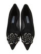 Prada Suede Crystal Embellishments Pumps