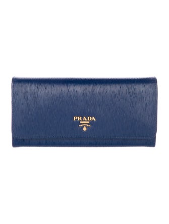 Prada Vitello Move Leather Continental Wallet