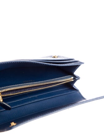 Prada Vitello Move Leather Continental Wallet