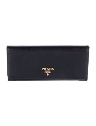 Prada Saffiano Lux Leather Continental Wallet