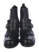 Prada Leather Fringe Trim Accent Chelsea Boots