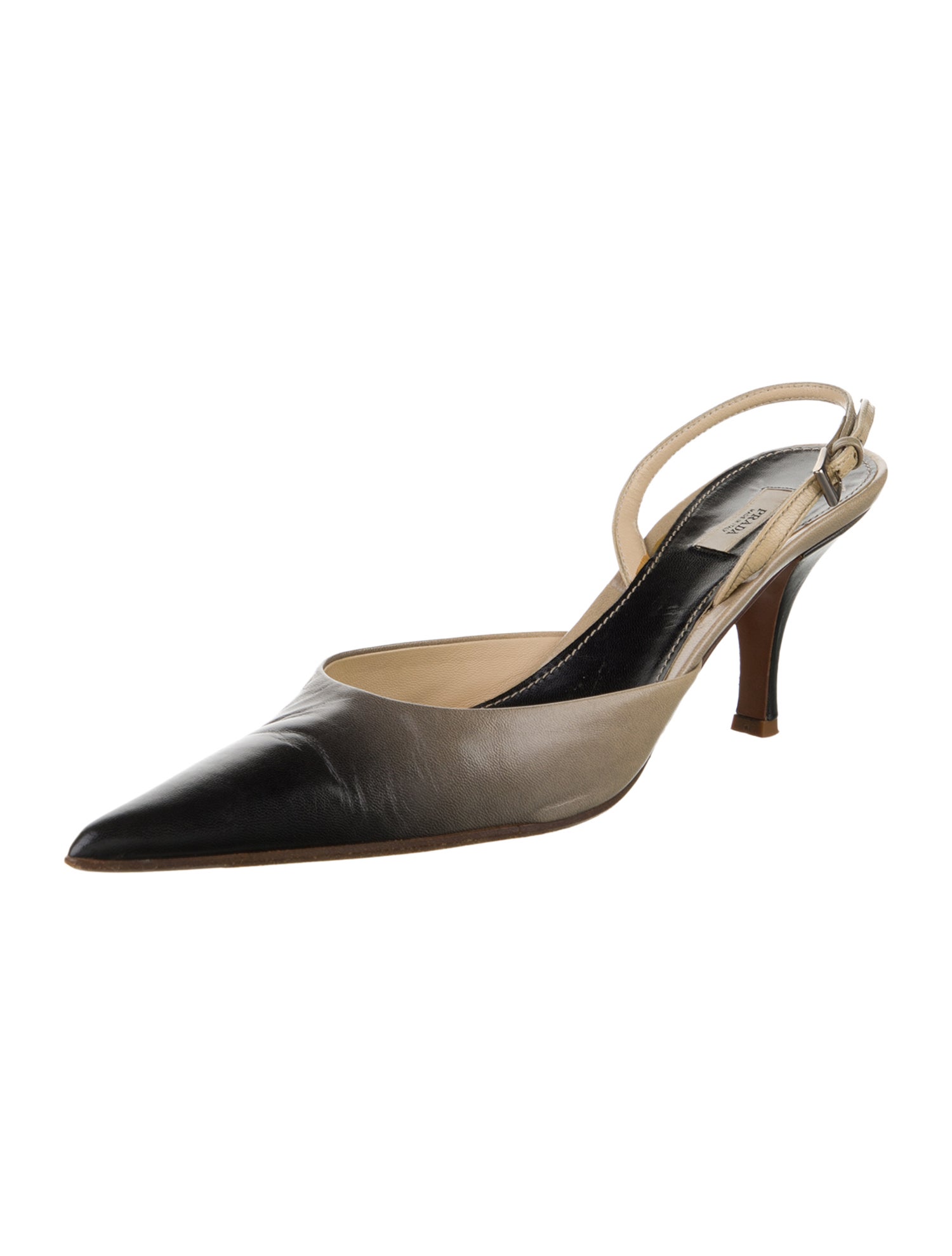 Prada Leather Slingback Pumps