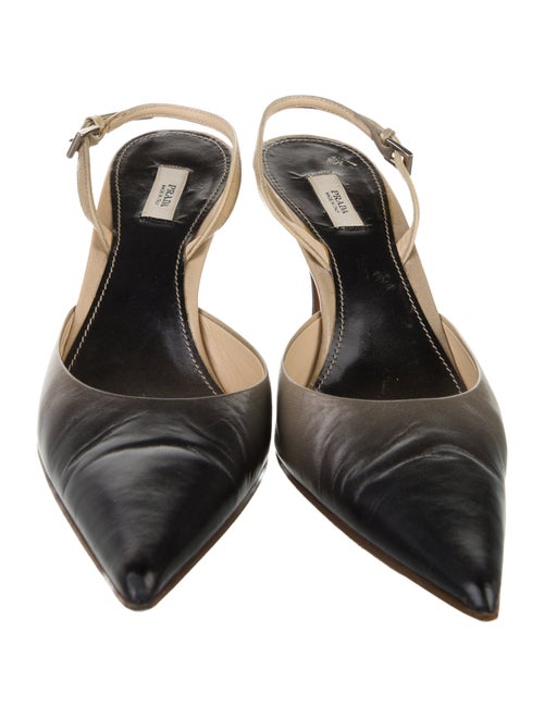 Prada Leather Slingback Pumps