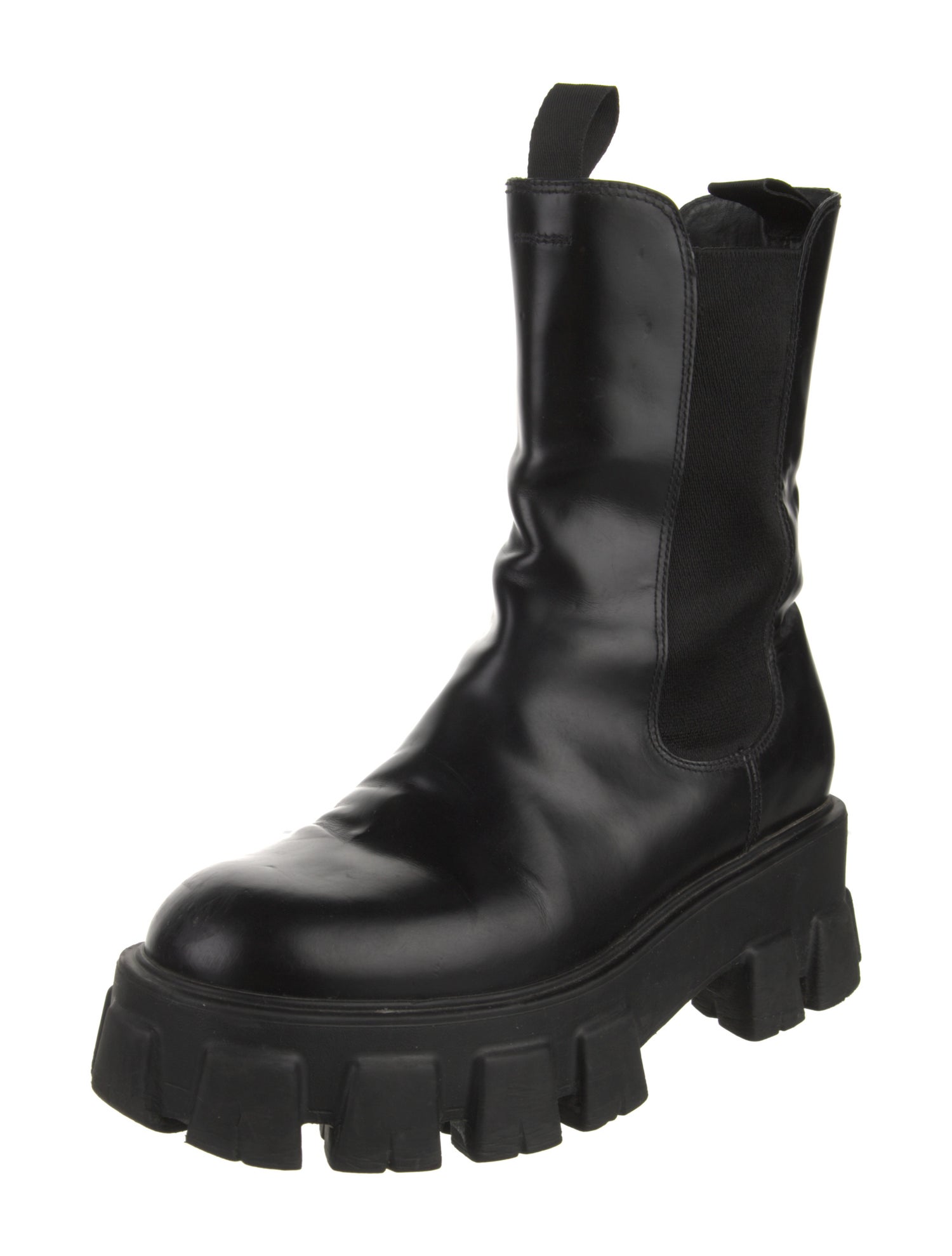 Prada Leather Combat Boots
