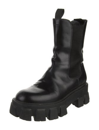 Prada Leather Combat Boots