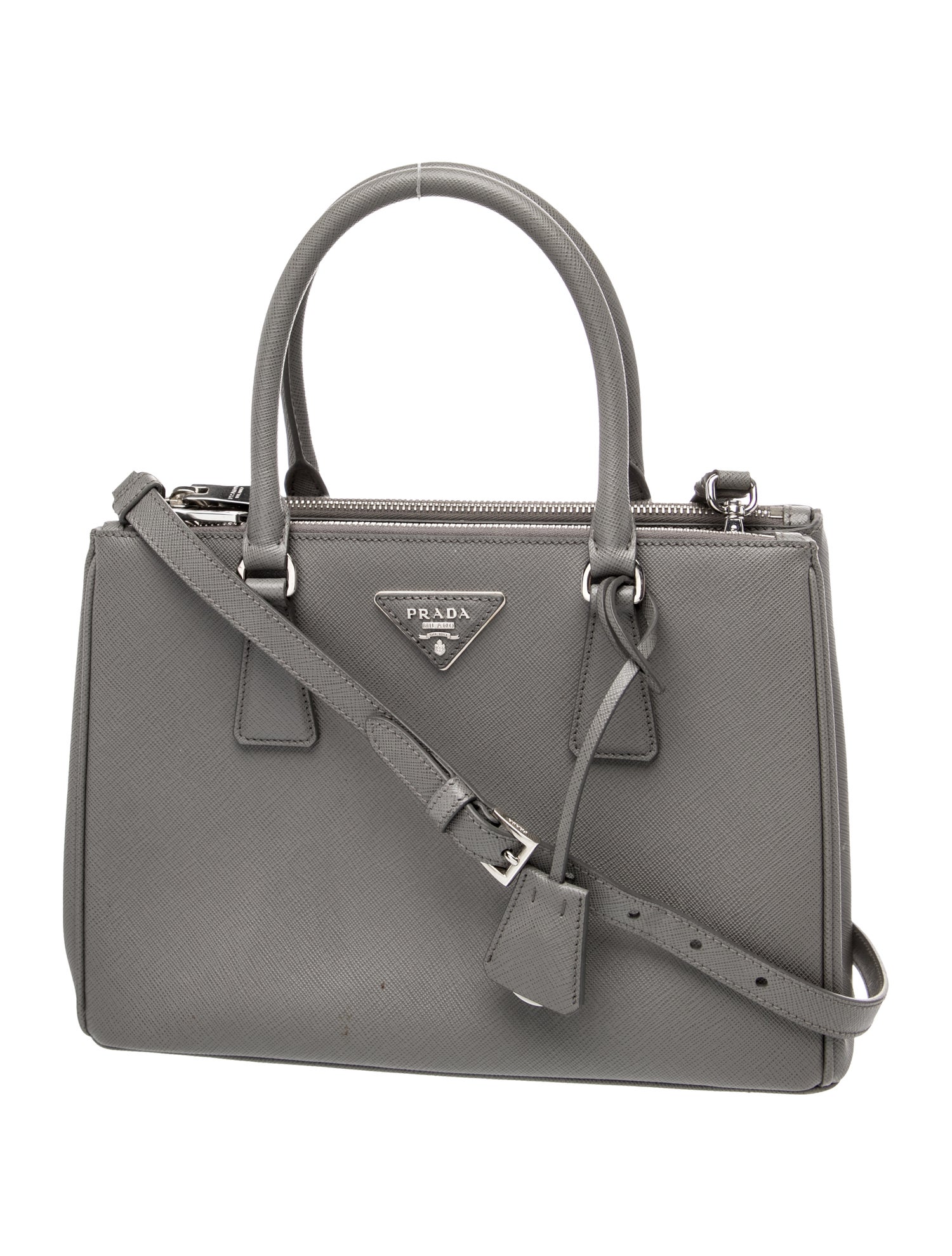 Prada Saffiano Leather Galleria Double Zip Mini