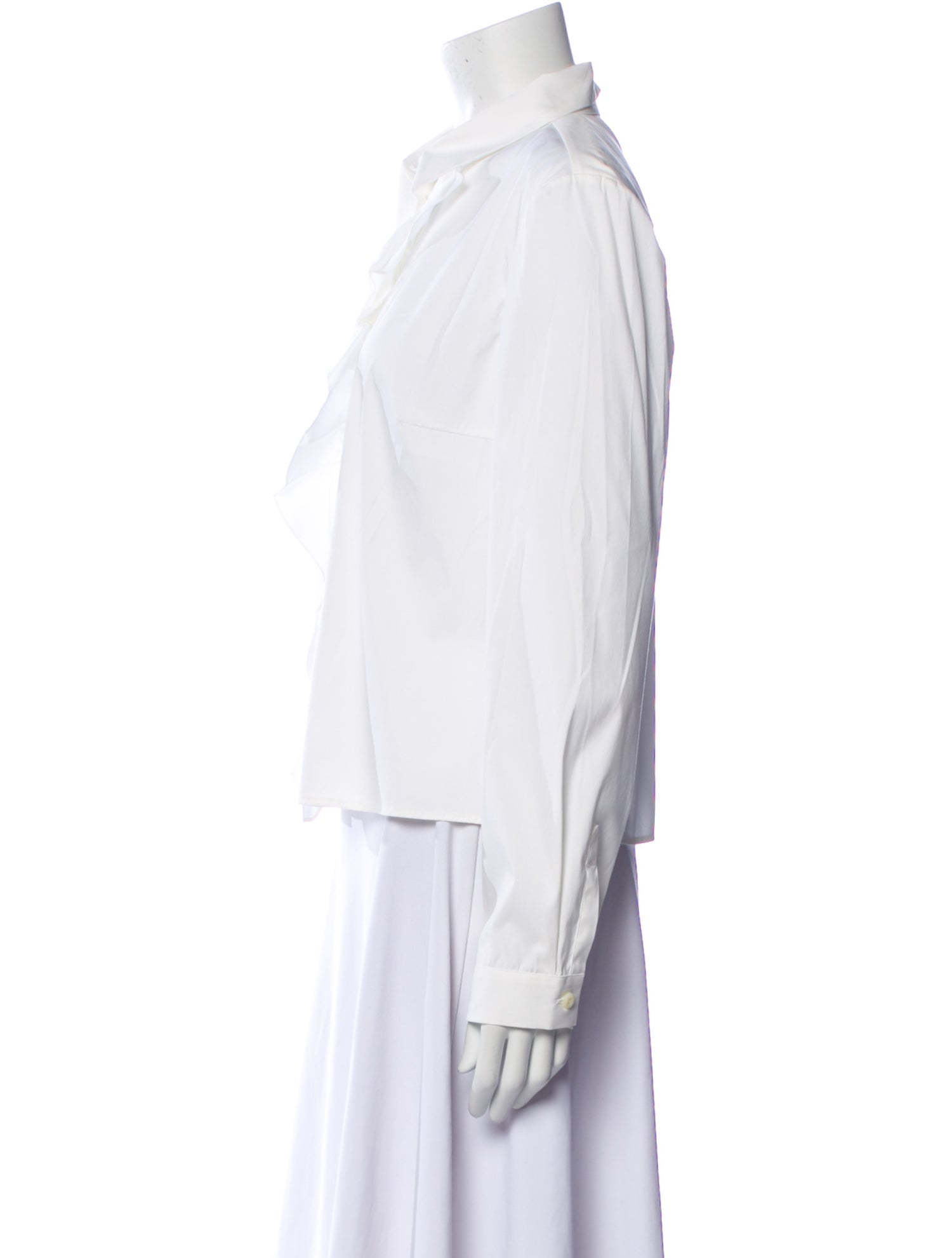 Prada 2017 Long Sleeve Button-Up Top