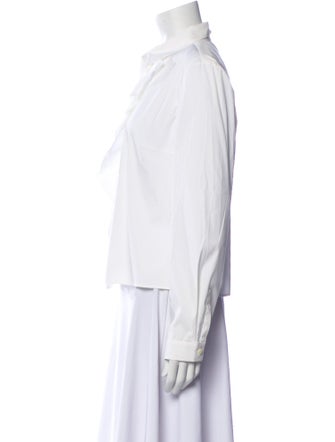 Prada 2017 Long Sleeve Button-Up Top