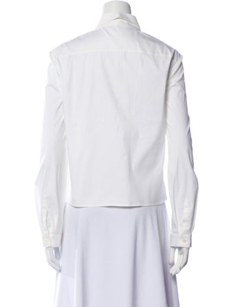 Prada 2017 Long Sleeve Button-Up Top